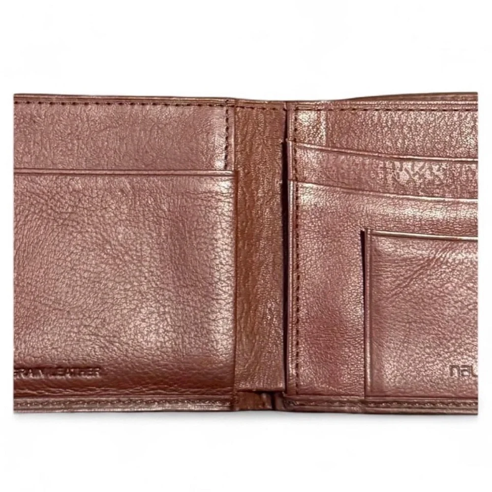 Vintage Nautica men’s Brown Textured Leather wallet with Key & Card Holder
